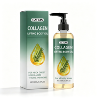 Huile de massage éclaircissante et hydratante au collagène bio et à la lavande pour le corps et le visage, marque privée