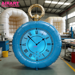 Decorazione Gonfiabile di Alta Gamma a Forma di Orologio Blu per Eventi nei Centri Commerciali - Product Image 6