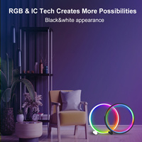 Lampe de table LED RGBIC intelligente pour la décoration du salon et de la chambre à coucher avec commande vocale