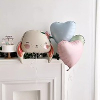 Ballon rétro en aluminium en forme de coeur de 18 pouces pour décoration de mariage toile de fond de fête d'anniversaire accessoires de cabine Photo célébration d'anniversaire