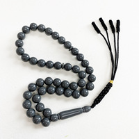 Tasbih Doa Islam Subha 45 Butir Resin Akrilik Perhiasan Keagamaan Spiritual Muslim dengan Rumbai untuk Unisex