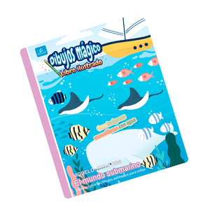 หนังสือเวทมนตร์ระบายสีโลกใต้ทะเล การ์ตูนภาพวาดพร้อมน้ำสำหรับเด็ก - Product Image 2