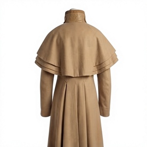 Civil Reproduction Collar Winter <b>Coats</b> Ruffle Hem <b>Long</b> Sleeve Outerwear Great <b>Coats</b> for <b>Men's</b> - Product Image 4