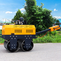Compacteur vibrant à moteur Changchai 500 kg, autoporté, double tambour, pompe hydraulique, faible consommation de carburant, prix bas