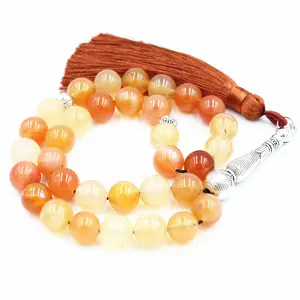 Geili 도매 Tasbih 이슬람 이슬람 기도 구슬 10mm 마노 술 이슬람 구슬 이슬람