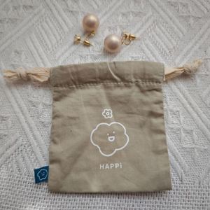 Eco-friendly <b>Mini</b> Cotton Jewelry Dust <b>Bag</b> Soft Drawstring Pouch for Travel Carry Earring Ring Necklace Anti-scratch Storage - Product Image 1