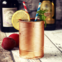 2025 Offre Spéciale en Espagne 400ml 425ml de qualité alimentaire sans BPA boîte de conserve vide couleur or pour cocktail avec couvercle à ouverture facile