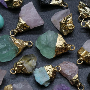 Zooying-collar con colgante de piedra de cuarzo y amatista Natural, Amethyst, aphricita, citrino, fluorita, fresa, Rosa - Product Image 5