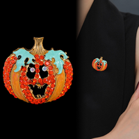 Nouveau design Halloween tête de citrouille broche pour femmes enfants Clowns légumes citrouille poitrine fleur broche personnalisée