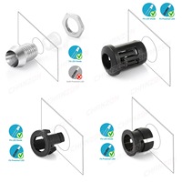 3mm 5mm 8mm 10mm LED Holder Socket Clip pour Through Hole Light Emitting Diode DIP Lamp Base Cover Metal Chrome Plastic Blub Cup