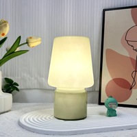 Lampe de chevet créative en verre champignon de style nordique AB, petite lampe de bureau, base d'ampoule E27, ambiance chambre à coucher