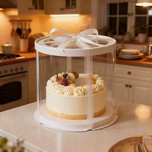 Caja de Plástico Transparente Cuadrada para Empacar Pasteles, Caja de Exhibición para Pasteles de Boda, Venta al Por Mayor - Product Image 5