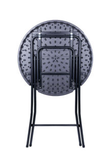 डी 80 सेमी गोल प्लास्टिक हाई बार फोल्डेबल पार्टी कॉकटेल टेबल कम कीमत वाली पार्टी फर्नीचर जगह की बचत राउंड टेबल - Product Image 3