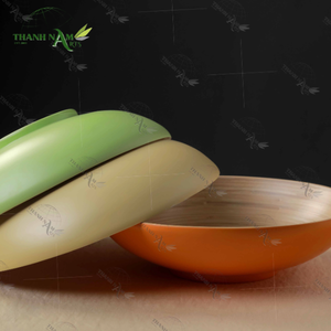 Juego de Vajilla Cuadrada de Bambú Natural Ecológico, Apto para Lavavajillas y Alimentos, Vajilla Clásica para Servir Ensaladas y Aperitivos - Product Image 3