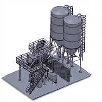 Usine de malaxage de mortier sec résistant à l'usure, production de 15 tonnes/heure pour la fabrication de mortier pré-mélangé pour la construction