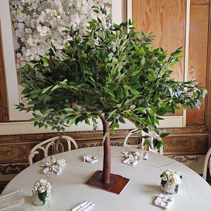 4 piedi di altezza Mini Ficus alberi incantati evento di nozze verde artificiale foglie albero di Ficus per la tavola centrotavola decorazione - Product Image 2