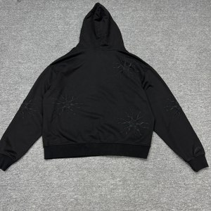 Felpa con Cappuccio Personalizzata Hunter con Ricamo 3D Illuminato, Vestibilità Oversize, Logo Ricamato Pesante, Pullover da Uomo - Product Image 2