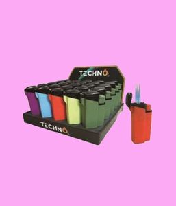 Encendedor de antorcha de tres fuegos recargable de Gas multifuncional a prueba de viento de moda de envío rápido al por mayor para barbacoa de Camping al aire libre - Product Image 3