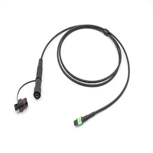 IP67 MTP ODVA Mini MPO 2 fiber su geçirmez Fiber açık FTTA optik yama kablosu
