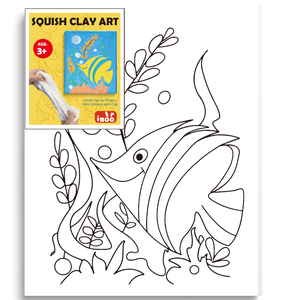 Kit de Arcilla Ultra Ligera para Manualidades: Set de Pintura en Lienzo 3D de Peces Tropicales, Arcilla Suave Educativa para Niños, Kit de Manualidades Hechas a Mano - Product Image 3