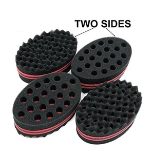 Éponge torsadée pour les cheveux avec logo personnalisé Éponge à friser à deux faces pour coiffeur <span class=keywords><strong>Afro</strong></span> Coil - Product Image 1