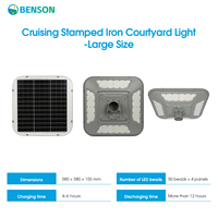 Lampadaires solaires BENSON pour l'extérieur, LED IP65 étanches, 100W/120W/200W, éclairage de jardin chinois