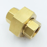 Raccord de tuyauterie en laiton haute pression à rotule, connecteur droit, raccord union 3 pièces NPT 3/8" femelle x 3/8" femelle personnalisé