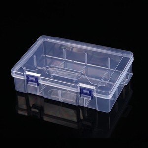 Transparent Rectangular <b>Plastic</b> Storage <b>Box</b> With Lid 100g PP Desktop Organizer For Spare Parts Sample Packaging - Product Image 1