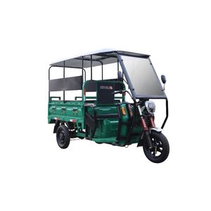 Triciclo eléctrico abierto Tuk-tuk a prueba <span class=keywords><strong>de</strong></span> viento y lluvia parasol asiento cómodo 4 personas <span class=keywords><strong>transporte</strong></span> <span class=keywords><strong>de</strong></span> pasajeros carga Universal - Product Image 5