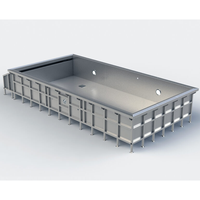 Nouvelle arrivée, piscine modulaire en acier inoxydable de grande taille, design personnalisé, piscine enterrée, piscine extérieure