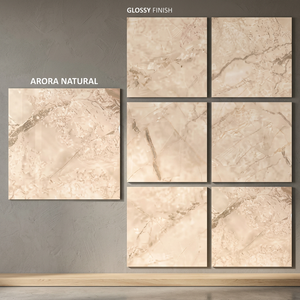 Azulejos de Porcelana Rústicos Antideslizantes Breccia Latte de 800x800 mm, Diseño de Suelo con Efecto Piedra Mate - Product Image 2
