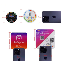 Autocollant en acrylique imperméable 13,56 MHz, autocollant NFC Google Review, plaque NFC Google, autocollants NFC pour table, protection, carte de contrôle d'accès