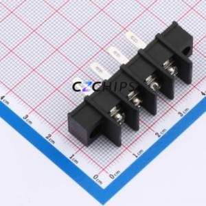 MX25HM-7.62-04P-BK01-Cu-S-A Barrier Terminal Block Through hole Component (THT),P=7.62mm Connector Two Sides 7.62mm 1x4P 4P - Product Image 1