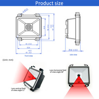 Escáner de Códigos de Barras EMT8020C RS232 USB, Lector de Códigos QR, Módulo de Escaneo de Códigos de Barras Integrado para Control de Acceso