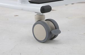 Sedia di Trasferimento per Pazienti Facile da Aprire e Chiudere, Sedia a Rotelle Regolabile in Altezza per Anziani, Disabili, Adulti, Bagno e Toilette - Product Image 4