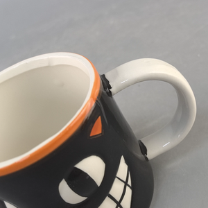 Taza de Cerámica con Gato Negro de Halloween, Taza de Café con Gato de Cheshire en Relieve 3D, Taza de Té Espeluznante para Regalo de Fiesta, Taza de Cerámica Novedosa - Product Image 5