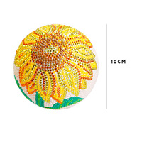 Décor de boule de mousse strass appliqué à la main sur support en bois ornement de bureau étincelant cadeau artisanal