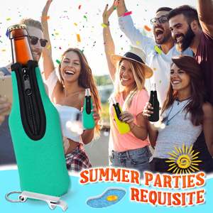 Fundas Aislantes para Botellas de Cerveza, Fundas de Neopreno Sublimadas con Cierre, Mantienen las Bebidas Frías, para Fiestas de Verano - Product Image 6