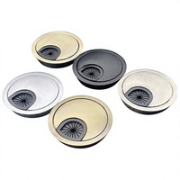 Cache-câbles rond en alliage de zinc pour bureau, boîte de gestion de câbles pour table, couvercle de trou de bureau