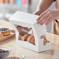 Vente en gros d'usine de mini emballages pour crêpes de qualité alimentaire boîtes d'emballage pour gâteau tasse pain avec logo personnalisé 12 avec fenêtre en PVC