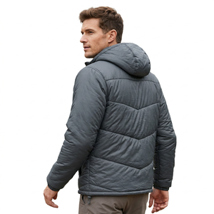 Men's Winter Puffer Jacket Hooded Stand Collar <b>Bubble</b> Down Jacket Waterproof Breathable Windproof Outdoor <b>Coat</b> - Product Image 2