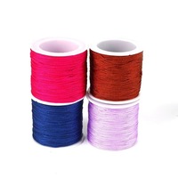 0.8mm coloré tressé Nylon bricolage matériel pour la fabrication de bijoux mode fil à coudre cordon bijoux Jade fil noeud perles chaîne