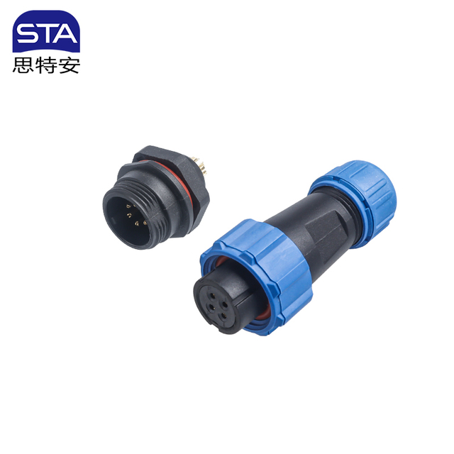 Wholesale Sp13 Industrial IP68 Waterproof Plastic Threaded Connector 2Pin Male Plug /Female Front-nut Male Mount Socket