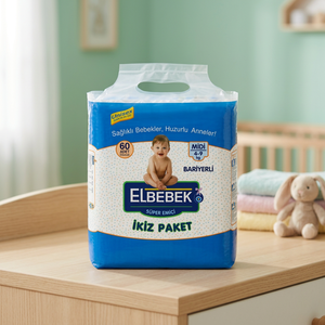 Pañales Desechables para Bebé Elbebek - Tela No Tejida con Protección Contra Fugas y Superficie Seca, Tallas S/M/L/XL, Hechos en Turquía - Product Image 3