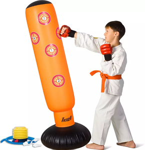 Hot Sell 2022 Fitness Home Gym 63 Inch High Quality Inflatable <strong>Freestanding</strong> <strong>Punch</strong> <strong>Bag</strong> Kids Inflatable Punching <strong>Bag</strong> for Kids - Product Image 1