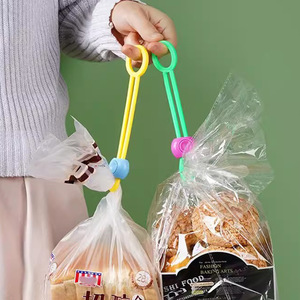 Creative colorful sealing straps for kitchen food preservation, practical rope straps, pull <b>rings</b>, and snack sealing <b>clips</b> - Product Image 1