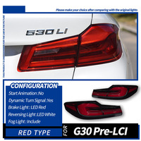 Conjunto de Luces Traseras LED Estilo LCI XUNBAI para Serie 5 G30 G38 2018-2021, Luz de Freno DRL con Señal de Giro Secuencial Roja, Conexión Plug and Play, 1 Año de Garantía