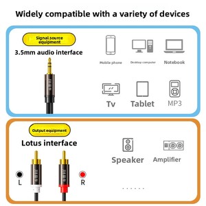Jinghua lega di alta qualità <span class=keywords><strong>3.5</strong></span> <span class=keywords><strong>MM</strong></span> <span class=keywords><strong>Jack</strong></span> Stereo Audio maschio a doppia 2 <span class=keywords><strong>RCA</strong></span> 3.5mm a doppia <span class=keywords><strong>RCA</strong></span> Audio ausiliario cavo Stereo Y Splitter - Product Image 4