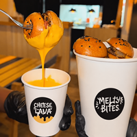 Nouveaux gobelets à mini-burgers recyclables avec logo personnalisé, ensemble de gobelets en papier avec sauce au fromage, mini-burger personnalisable