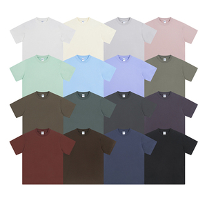 เสื้อยืดคอกลมสีพื้นเรียบง่ายสำหรับผู้ชาย ทรงปกติ ใส่สบาย แขนสั้น ผ้าฝ้ายเจอร์ซีย์ 100% - Product Image 1